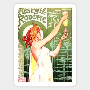 ABSINTHE ROBETTE by Henri Privat Livemont French Art Nouveau Sticker